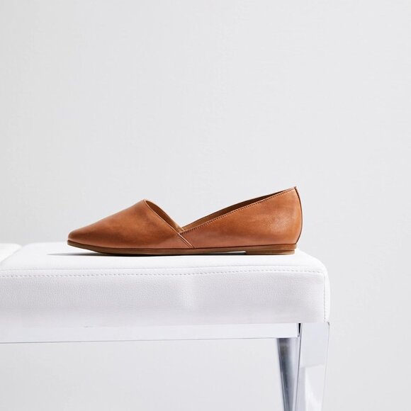 ALDO Womens Brown Leather Closed Rounded Toe Comfortable Blanchette Ballet Flat - Picture 7 of 7